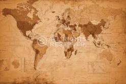 Poster Weltkarte - Antik, Nr. 68