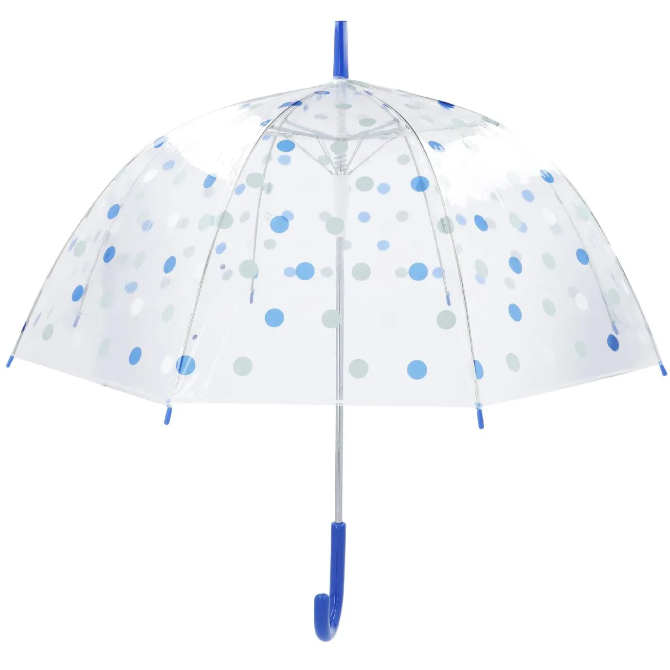 Regenschirm Transparent, Dots, Blau, 82 Cm