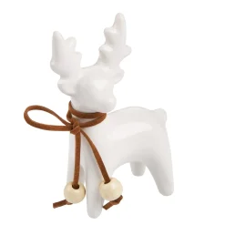 Rentier Schleife, Weiß, 9 Cm