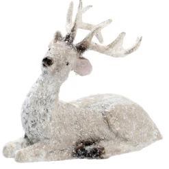 Rentier Schnee, Liegend, 7 Cm