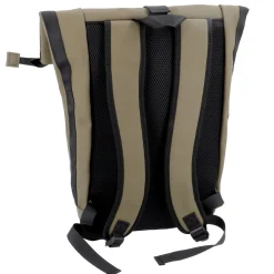 Rucksack Rolltop Mit Reflektor, Oliv, 16 Liter