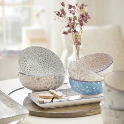 Schale China, 680 Ml, Rosa, Wiese, 15 Cm