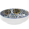 Schale China, Flach, Blau/gelb, 12 Cm