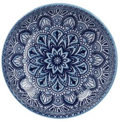 Schale China, Flach, Blau/hellblau, 12 Cm