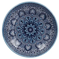 Schale China, Flach, Blau/hellblau, 9 Cm