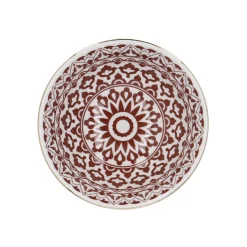 Schale China, Groß, Bordeaux/weiß, Orient