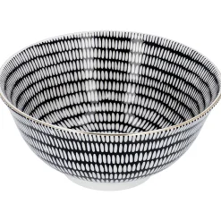 Schale China, Groß, Schwarz/weiß, Stäbchen/Kreis