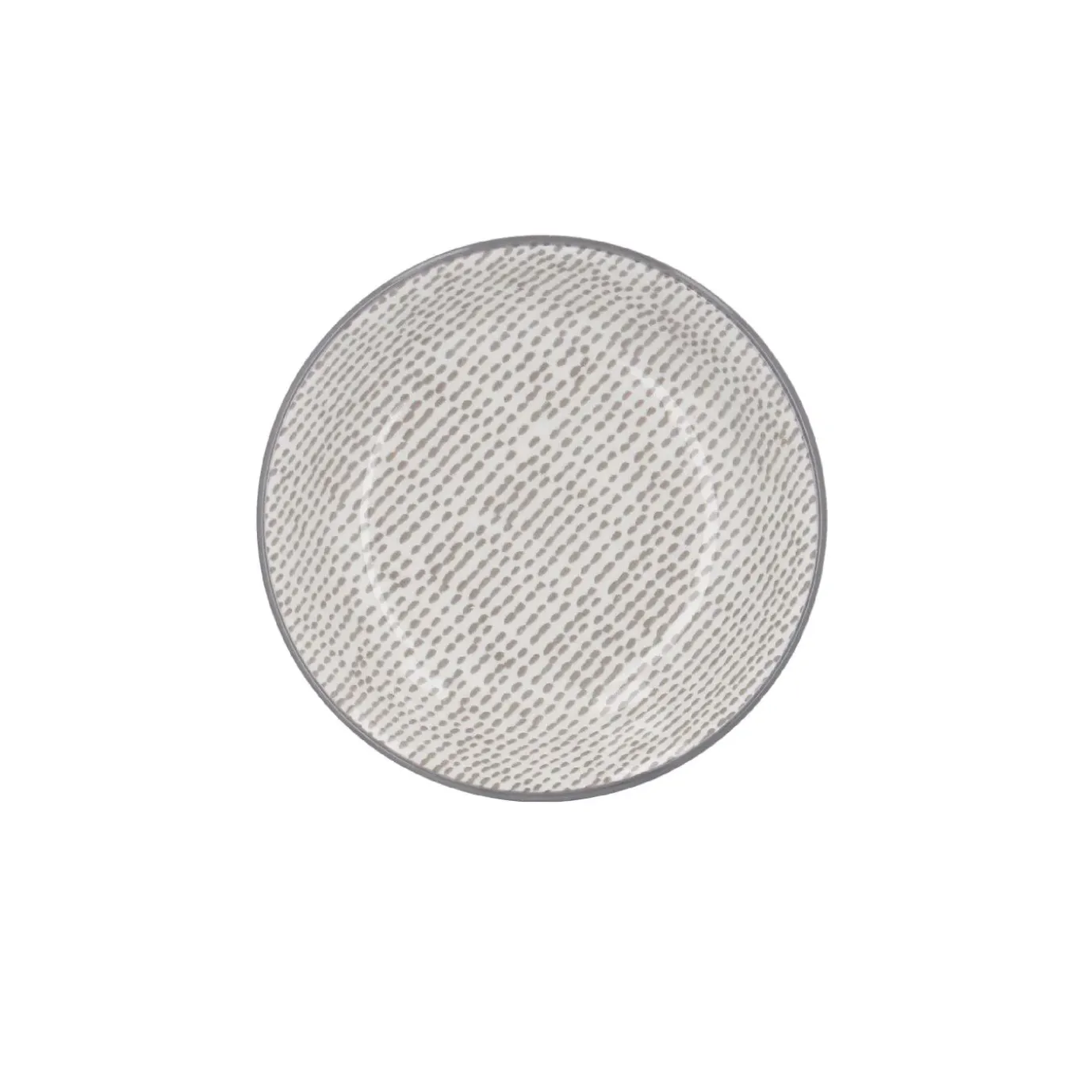 Schale China, Klein, Dunkelgrau/weiß, Striche