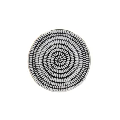 Schale China, Klein, Schwarz/weiß, Stäbchen/Kreis