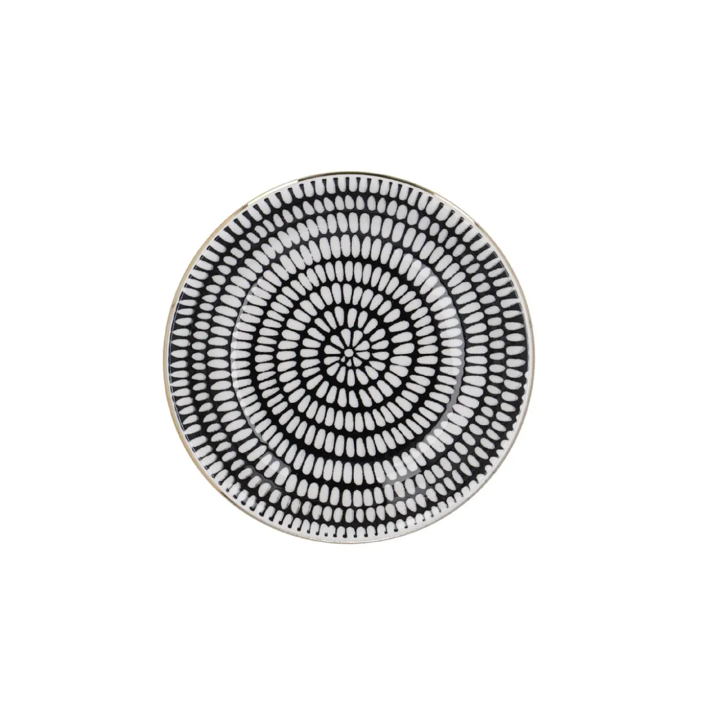 Schale China, Klein, Schwarz/weiß, Stäbchen/Kreis