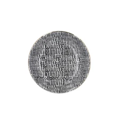 Schale China, Klein, Schwarz/weiß, Striche