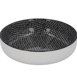 Schale China Mit Rand, Perlen, Schw/wss, 17 Cm