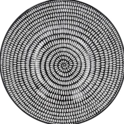 Schale China Mit Rand, Stäbchen/Kreis, Schw/wss, 17 Cm