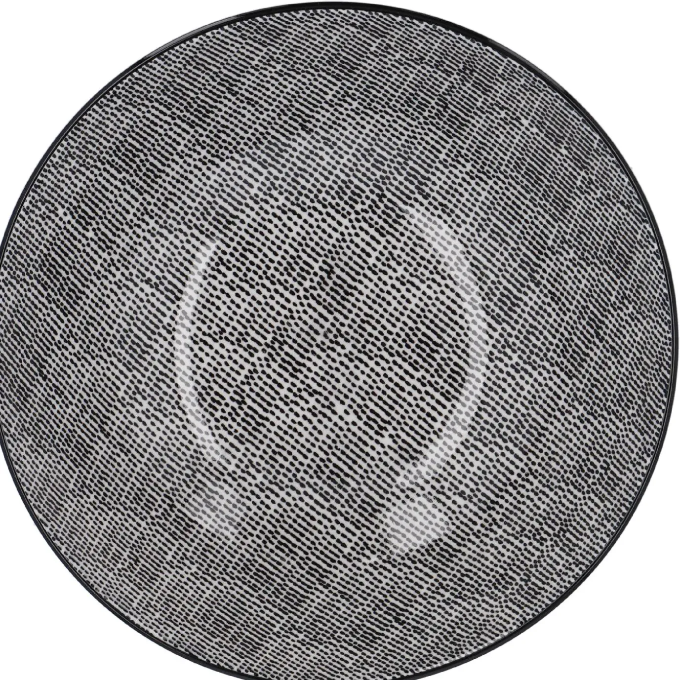 Schale China Mit Rand, Striche, Schw/wss, 17 Cm