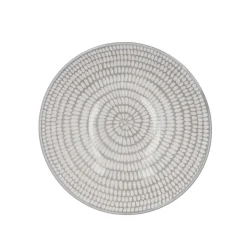Schale China, Tief, Stäbchen/Kreis, Dunkelgrau/wss, 13 Cm