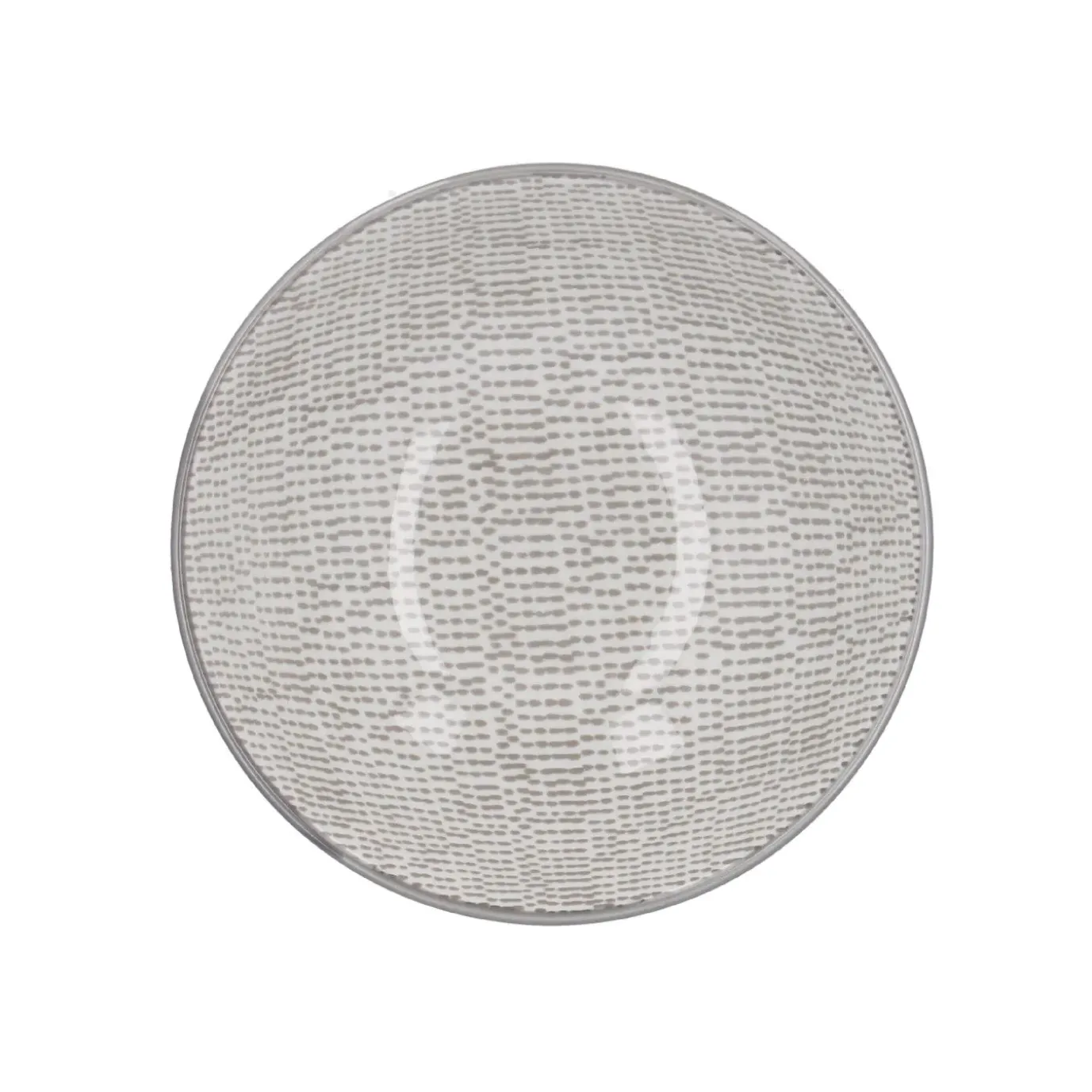 Schale China, Tief, Striche, Dunkelgrau/wss, 13 Cm