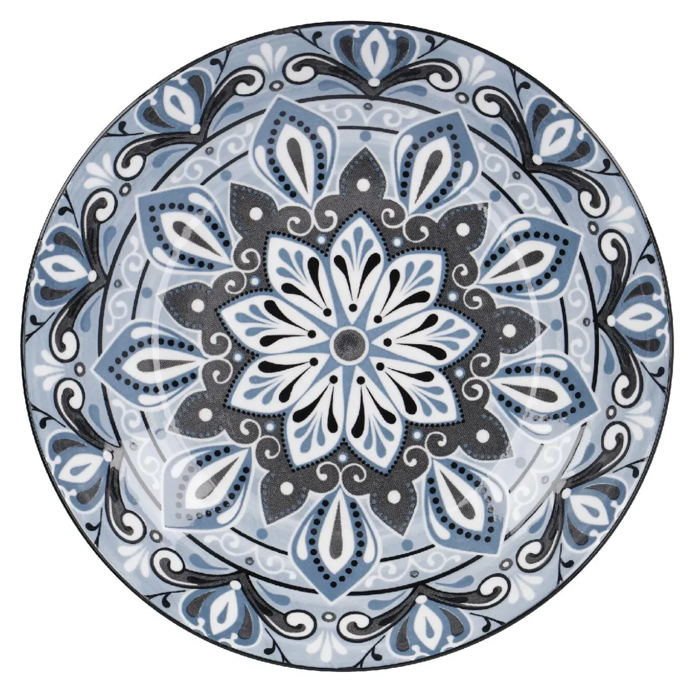 Schale Lisa, Flach, Blau, 20 Cm