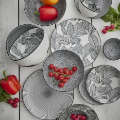 Schale Malina, Flach, No. 1/Striche, 21 Cm