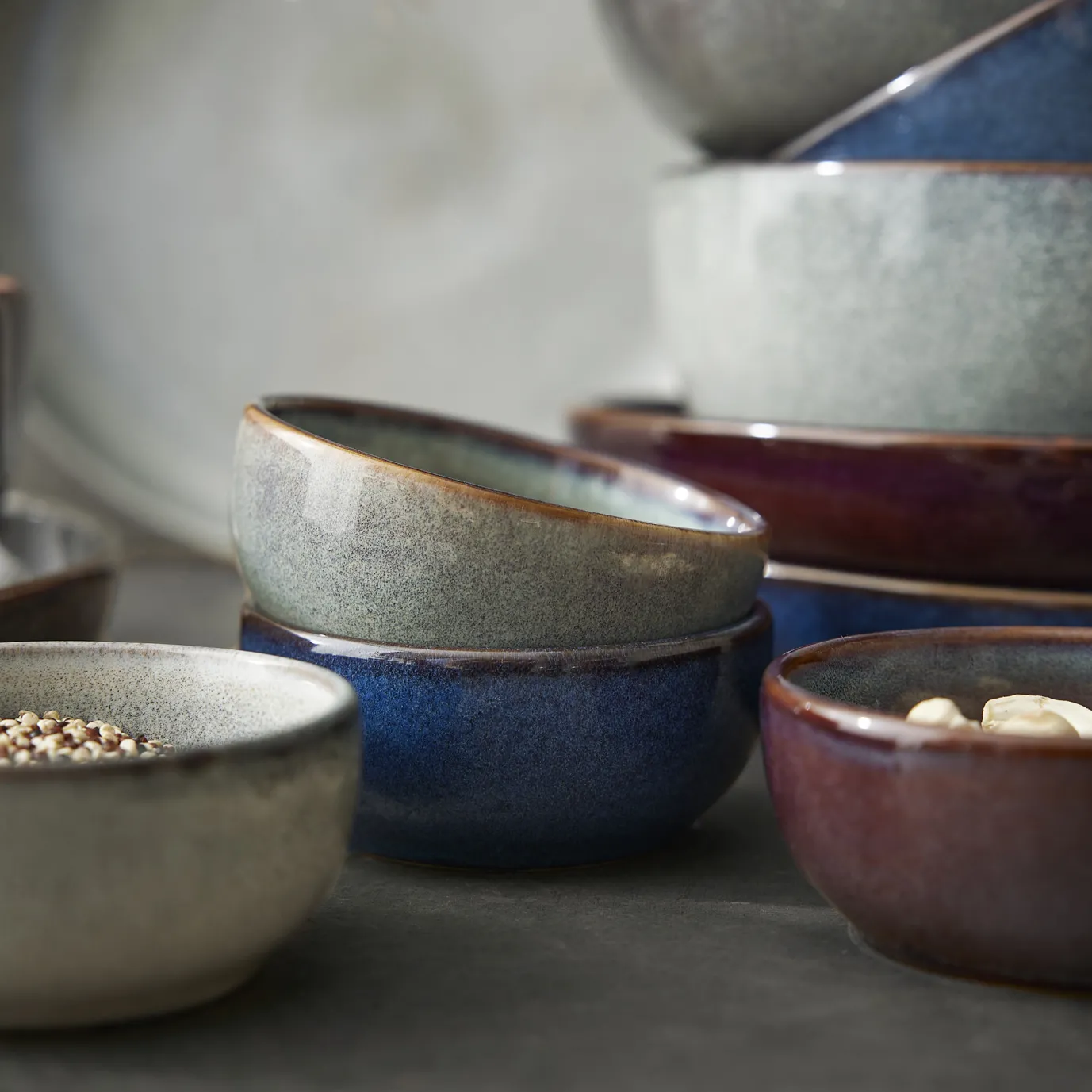 Schale Poke, Blau, 8 Cm