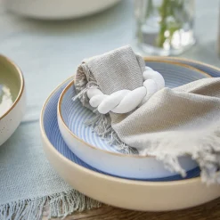 Schale Rille, Blau, 20 Cm