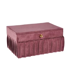 Schmuckbox Edel, Dunkelpink, 18 Cm