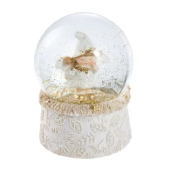 Schneekugel Engel Mit Mütze, Finger, 6.5 X 9 Cm