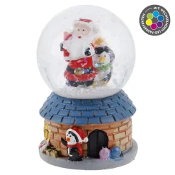 Schneekugel Haus, Blau, 4.5 X 7 Cm