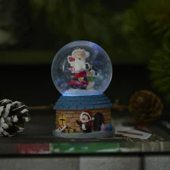 Schneekugel Haus, Blau, 4.5 X 7 Cm