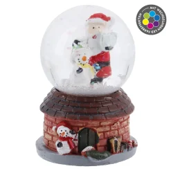 Schneekugel Haus, Dunkelrot, 4.5 X 7 Cm