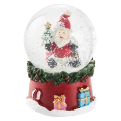 Schneekugel Weihnachten, Nikolaus/Zapfen, 4.5 X 6 Cm