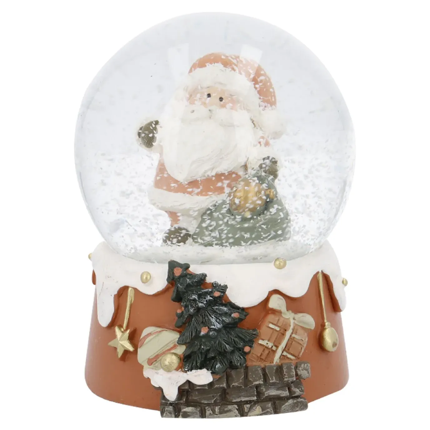 Schneekugel Weihnachtsmann, Sack, 6.5 X 9 Cm