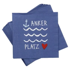 Serviette Anker/Spruch, 20 Stück