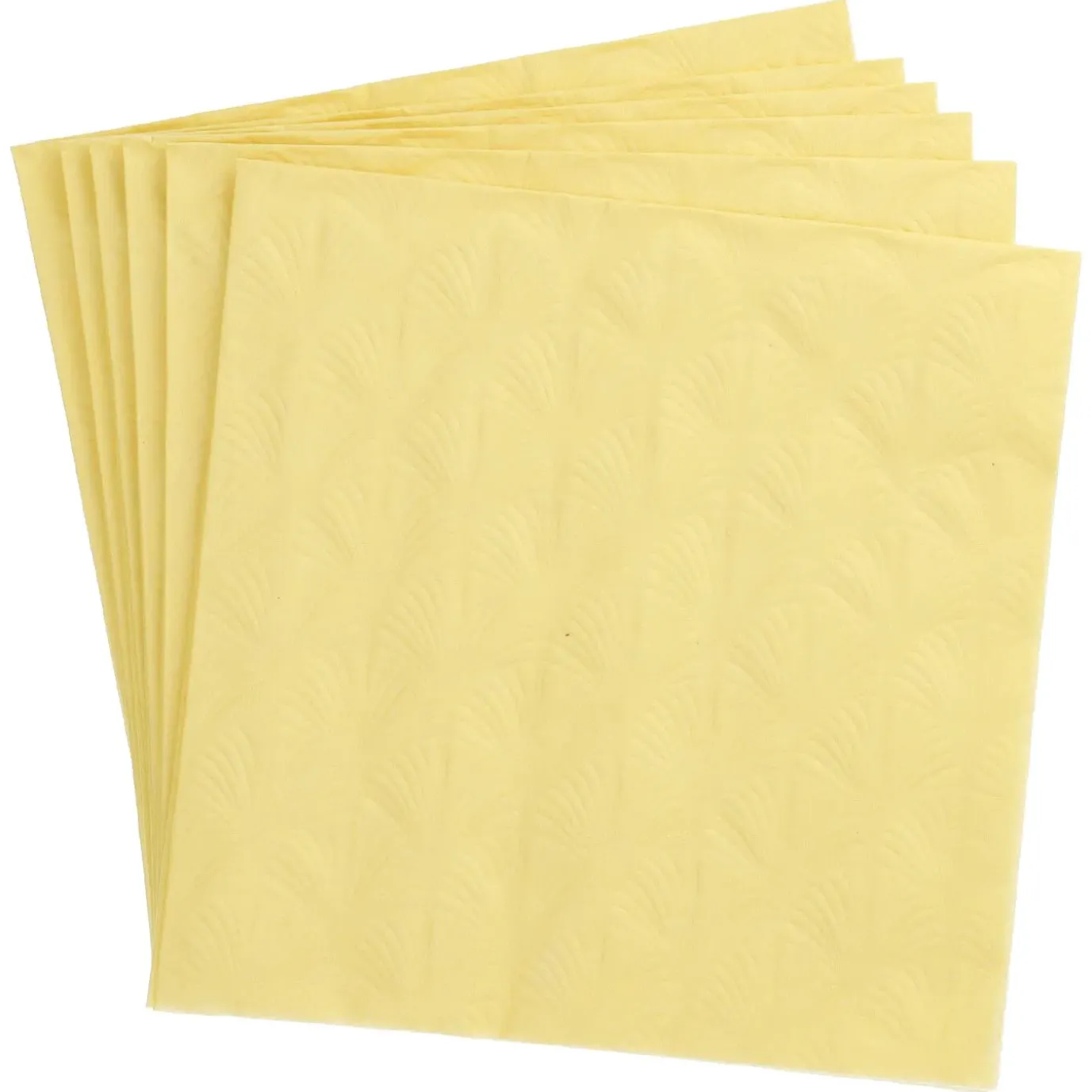 Serviette Artdeco, Prägung, Gelb, 16 Stück