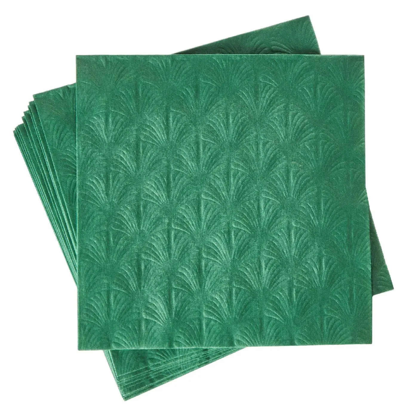 Serviette Artdeco, Prägung, Dunkelgrün, 16 Stück