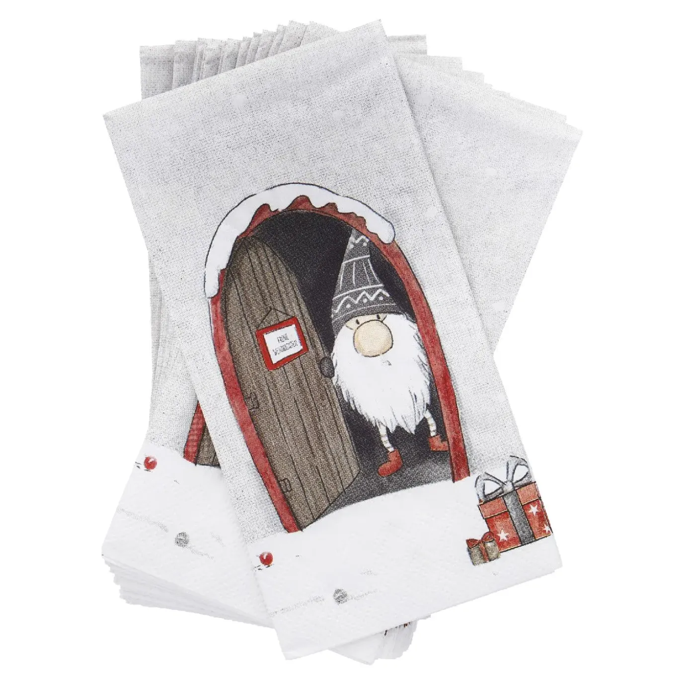 Serviette Bistro/Wichtel, Tür, 16 Stück