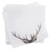 Serviette Geweih, Geprägt, 16 Stück