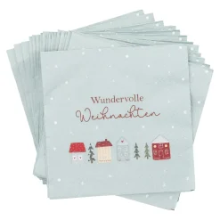 Serviette Xmas-Motiv, Haus, 20 Stück