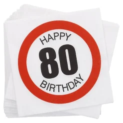 Servietten, 20 Stück, 80 Jahre