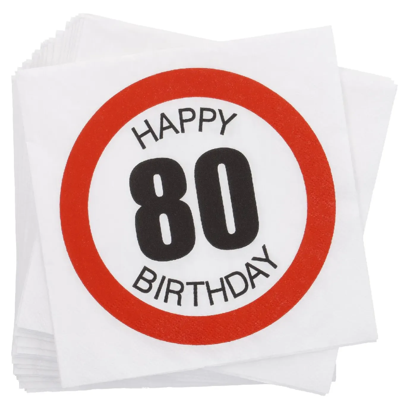 Servietten, 20 Stück, 80 Jahre