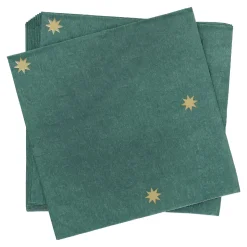Servietten Xmas/Prägung, Dunkelgrün, 20 Stück