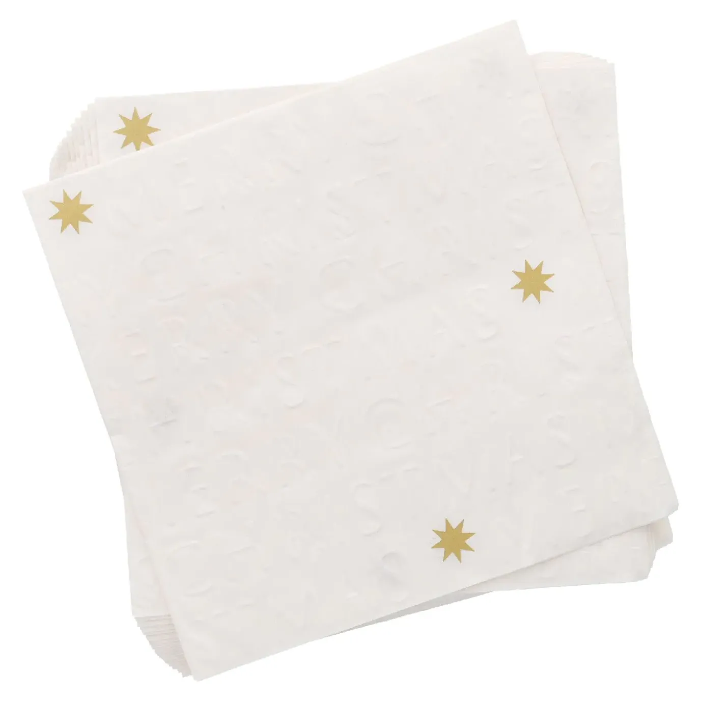 Servietten Xmas/Prägung, Offwhite, 20 Stück