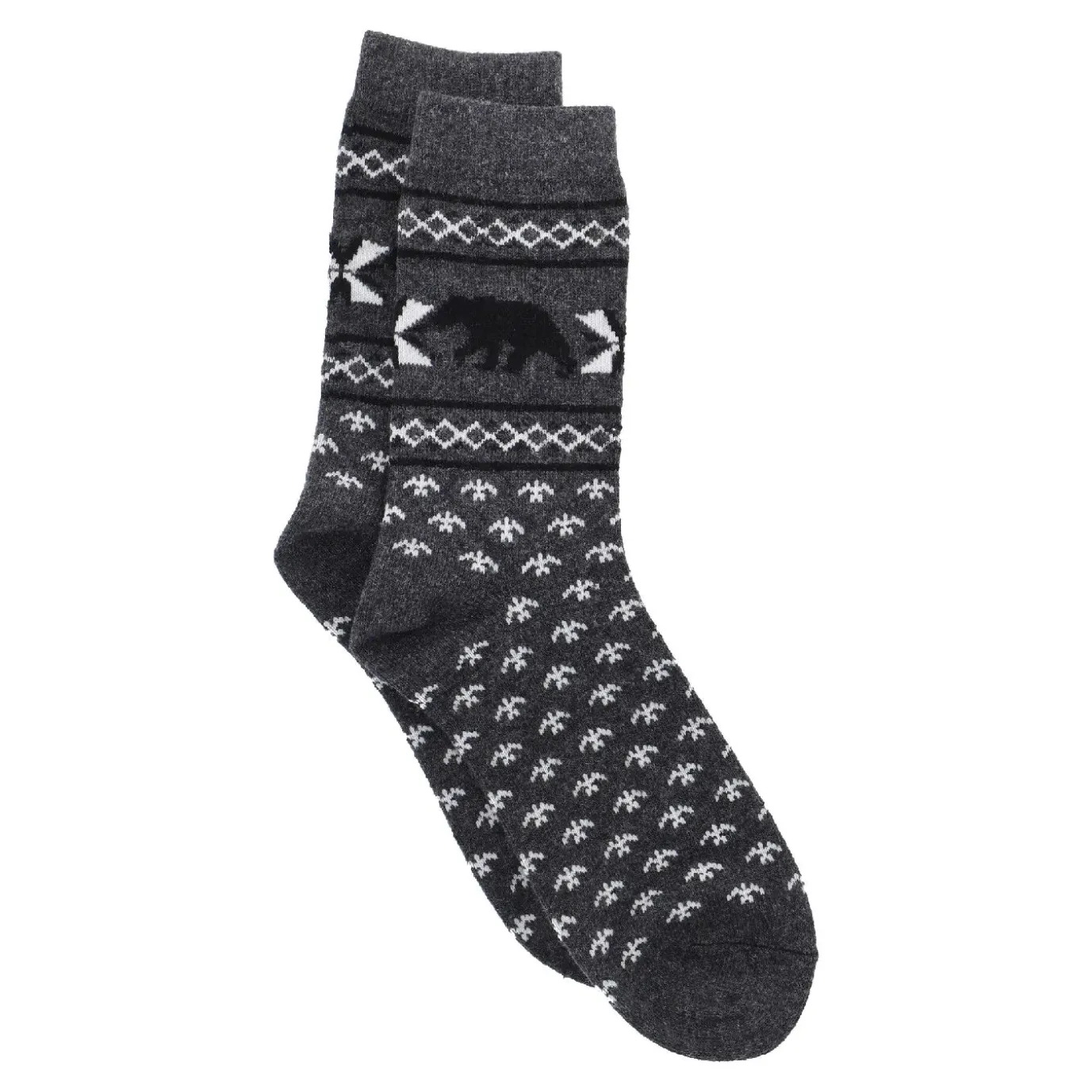 Socke Winter, Herren, Bär/grau, Größe 42-46