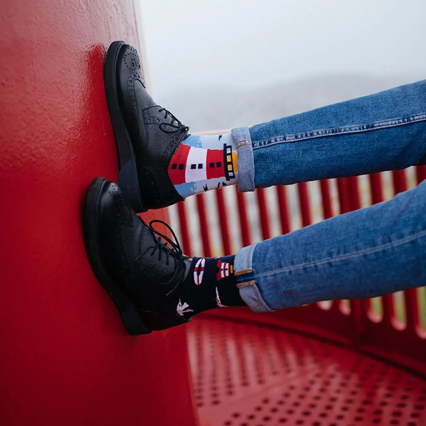 Socken, Leuchtturm, Gr. 39-42