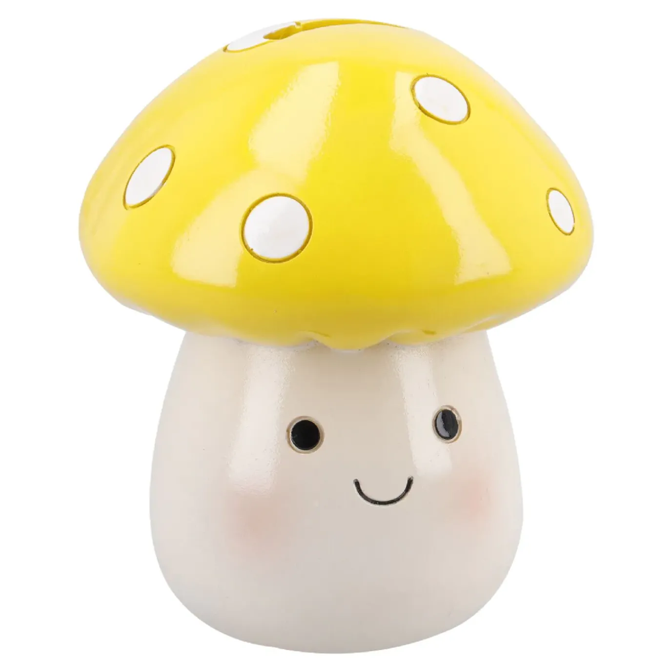 Spardose Pilz, Gelb, 15 Cm