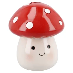 Spardose Pilz, Rot, 15 Cm