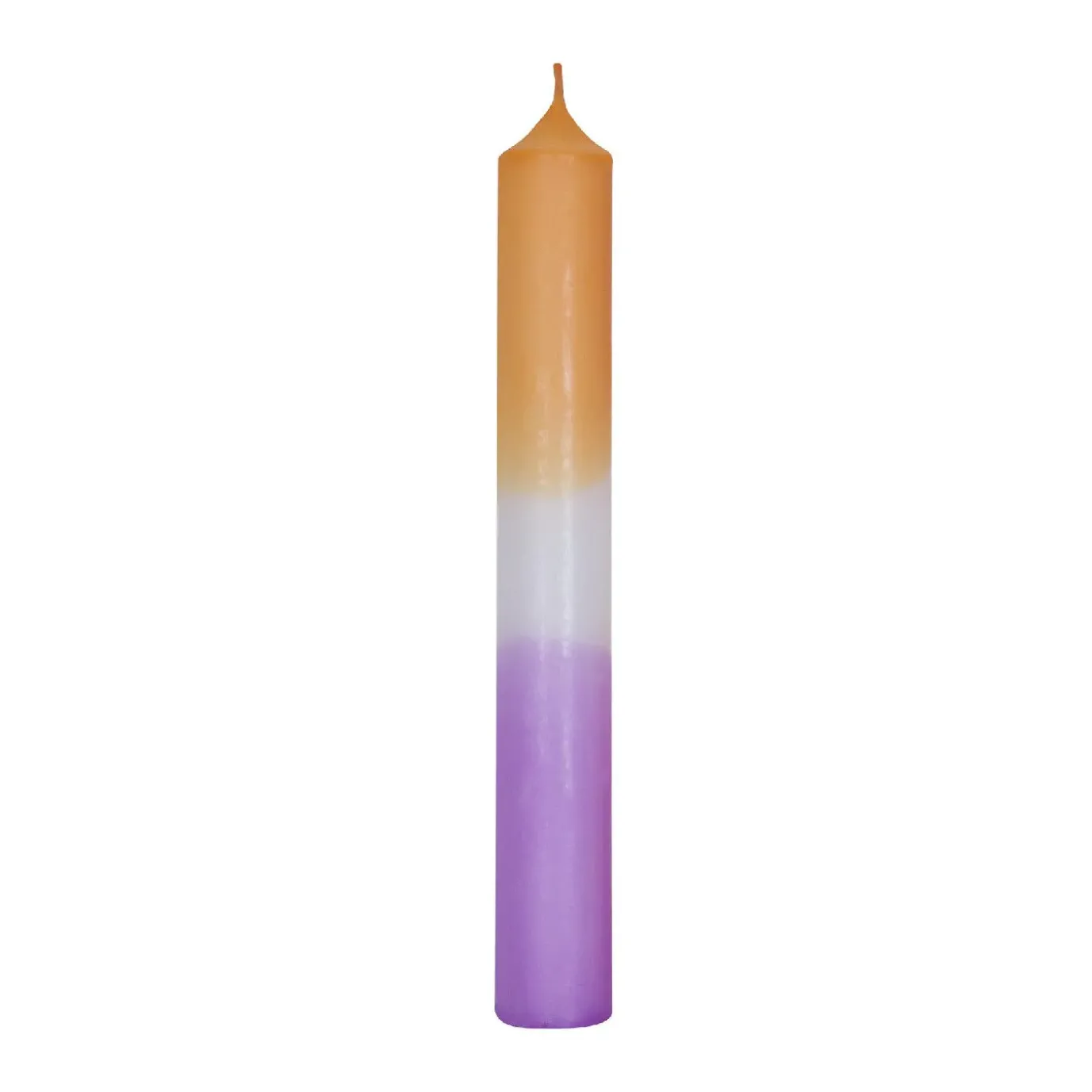 Stabkerze Dip-Dye, Mandarin/lavendel, 18 Cm