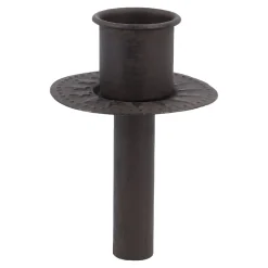 Stabkerzenhalter Stecker, Rillen, Dunkelbraun