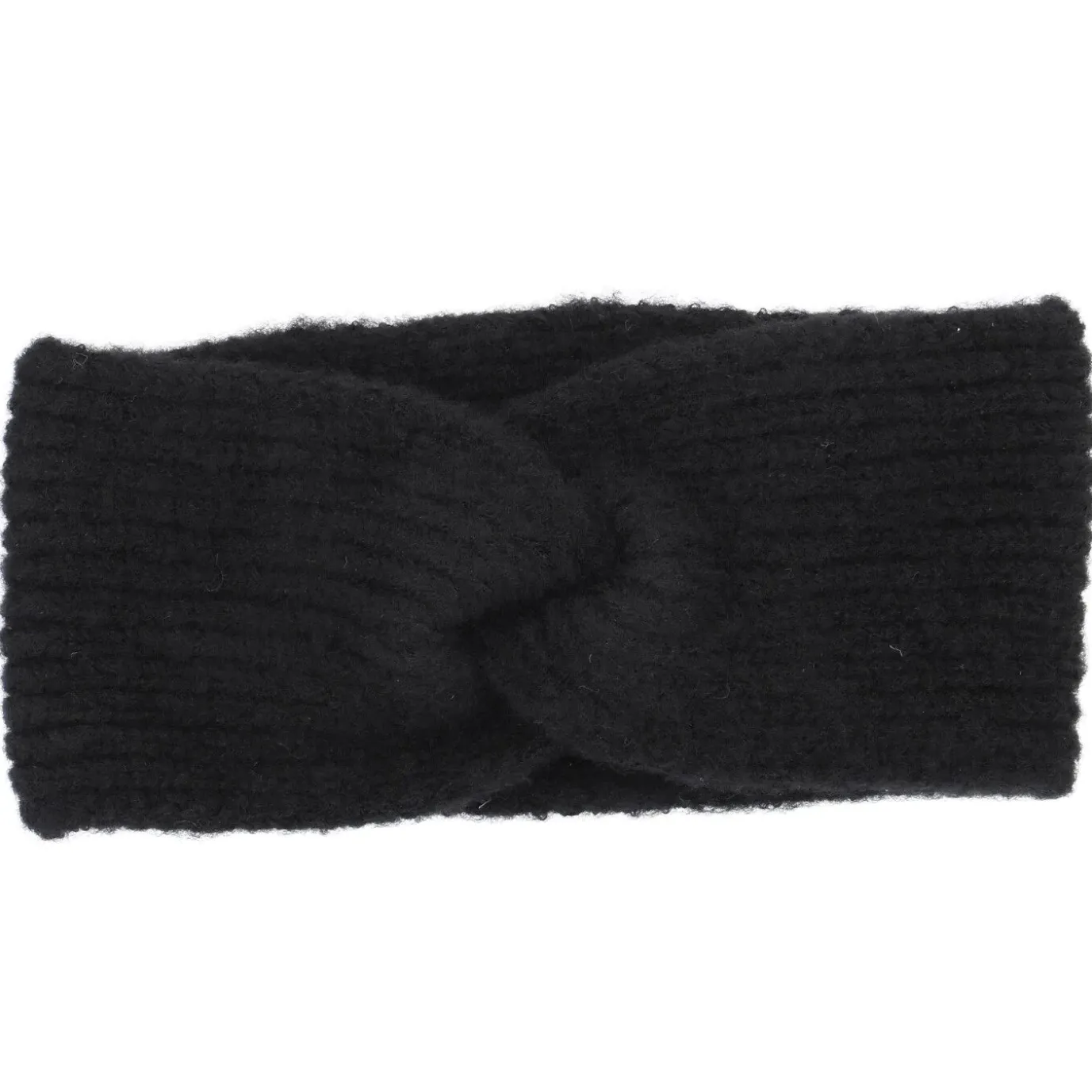 Stirnband Melange Mit Knoten, Schwarz