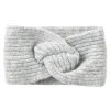 Stirnband Melange Mit Knoten, Hellgrau