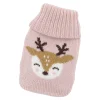Strick-Taschenwärmer Rentier/pink, 13 Cm